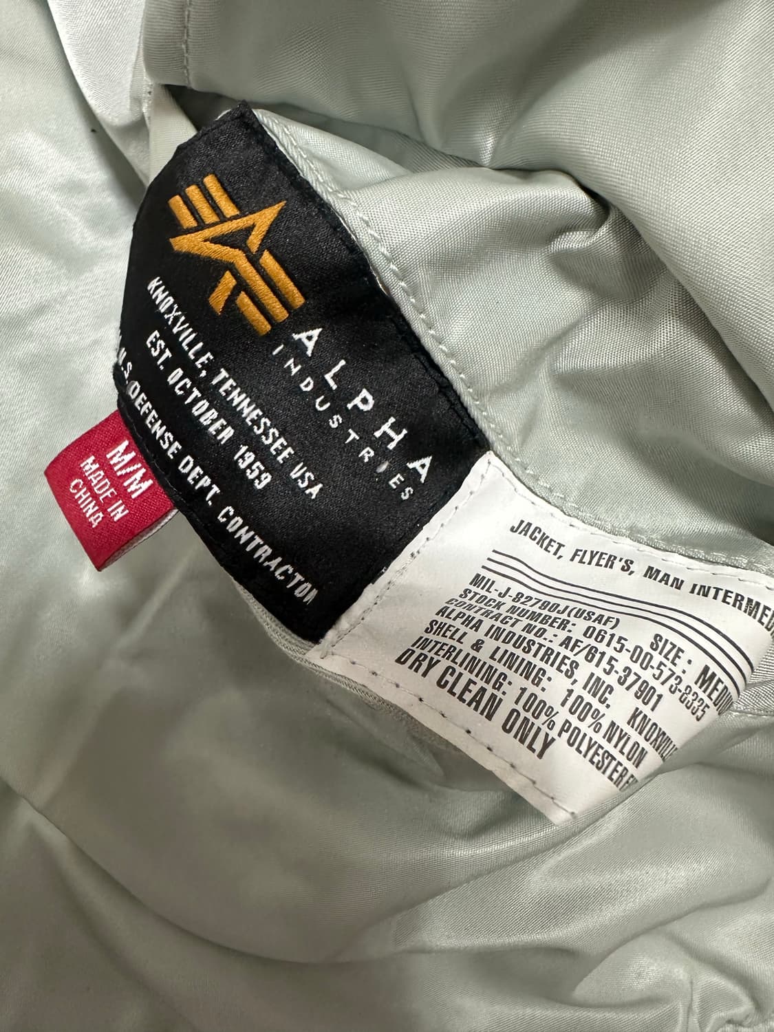 알파인더스트리 MA-1 라이트 그레이 항공점퍼 상품이미지6