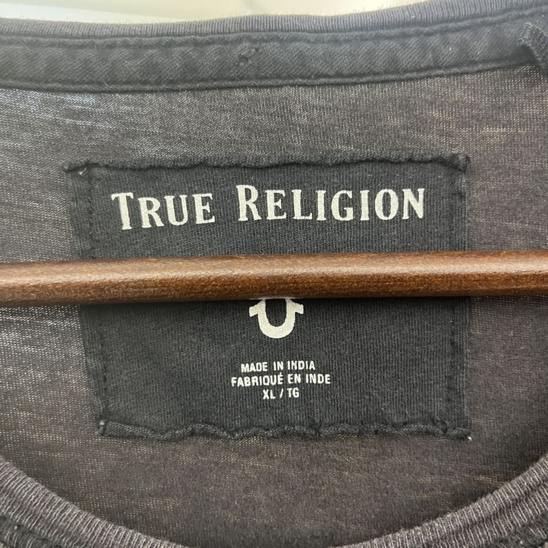 트루릴리전 빈티지 레트로 스트릿 아플리케 반팔티 XL C10784 상품이미지5