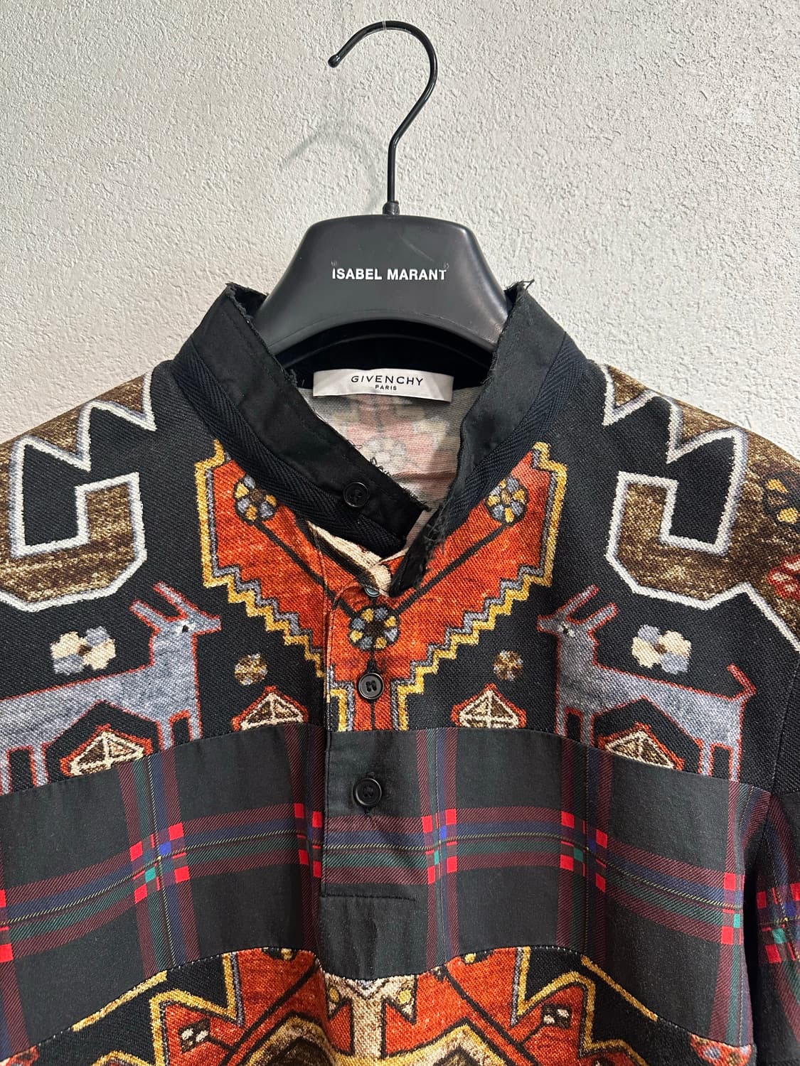 새상품) 지방시 리카도르 티시 페르시안 타탄 컬렉션 체크 피케 셔츠 90 상품이미지10