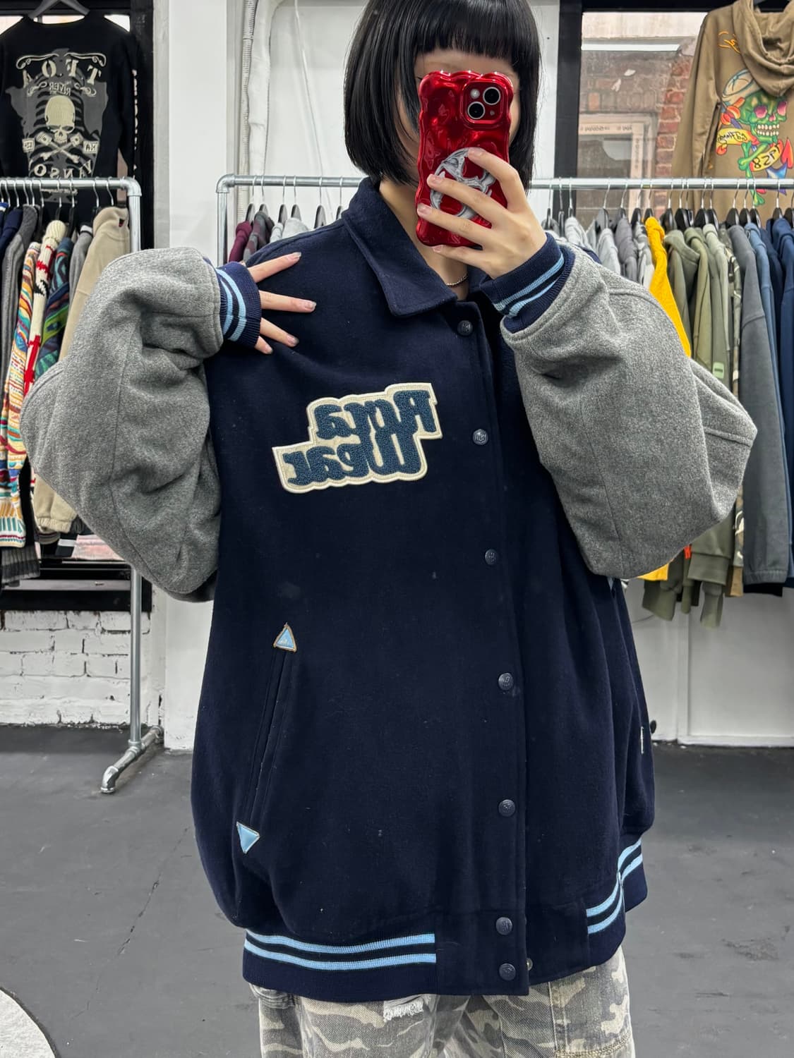 Roca wear 로카웨어 올드스쿨 울 바시티 자켓 상품이미지3