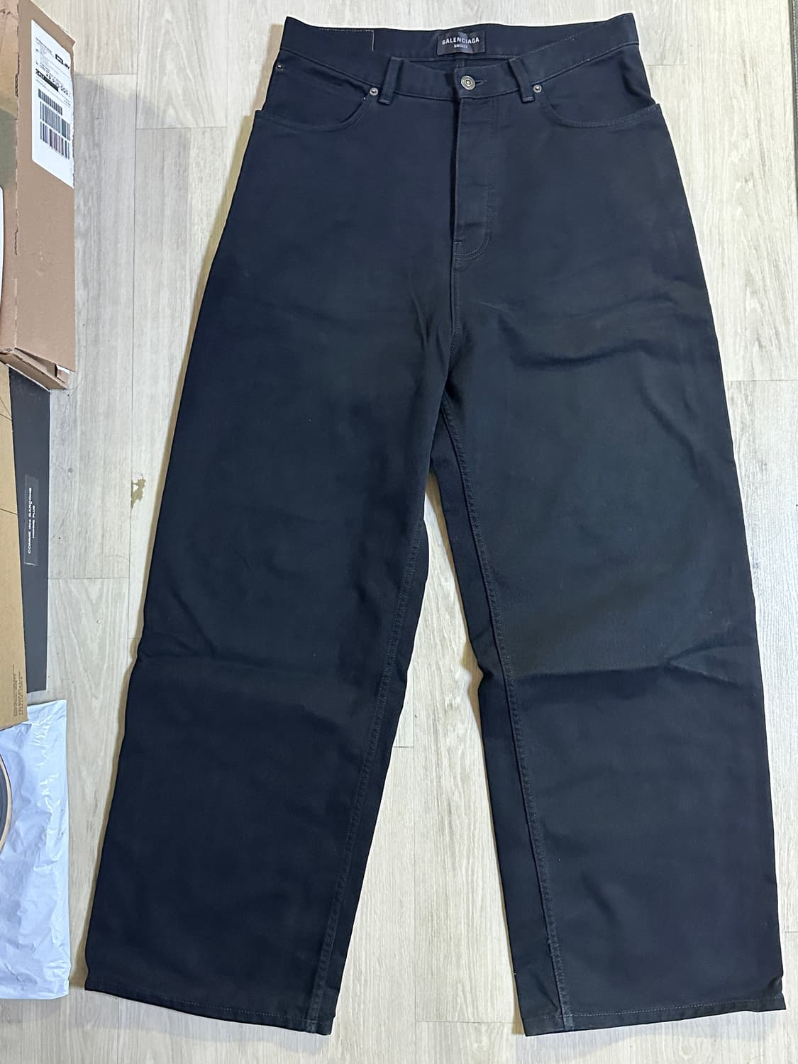 [S] 발렌시아가 라지 배기 팬츠 블랙 상품이미지1