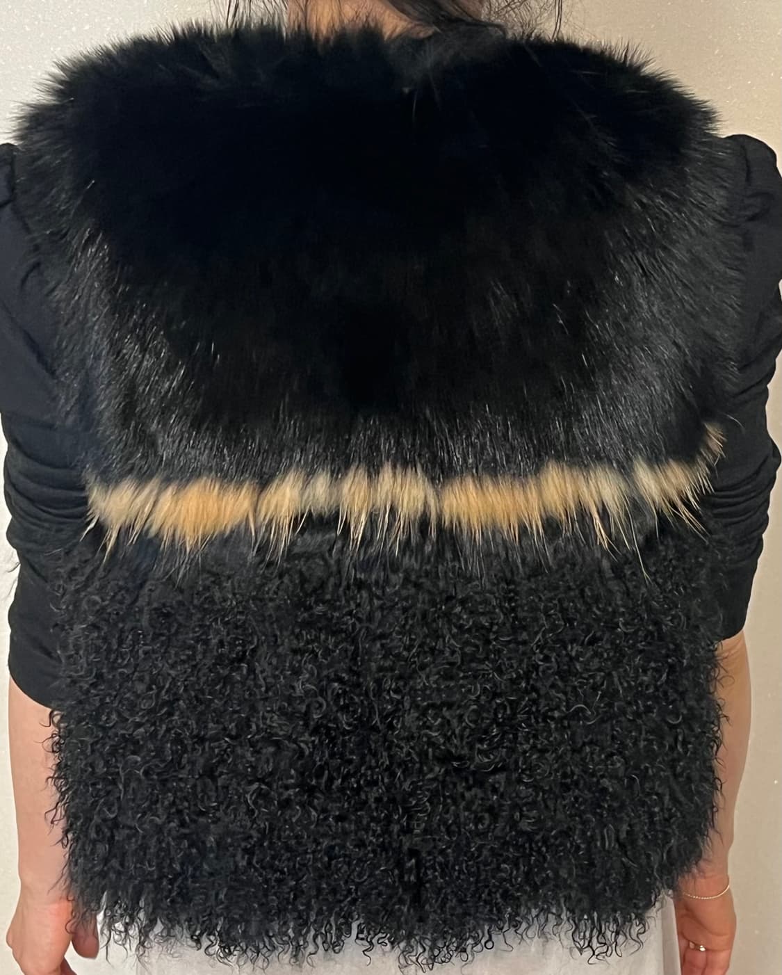 [EVITA] 폭스 & 양털 믹스 조끼 상품이미지3