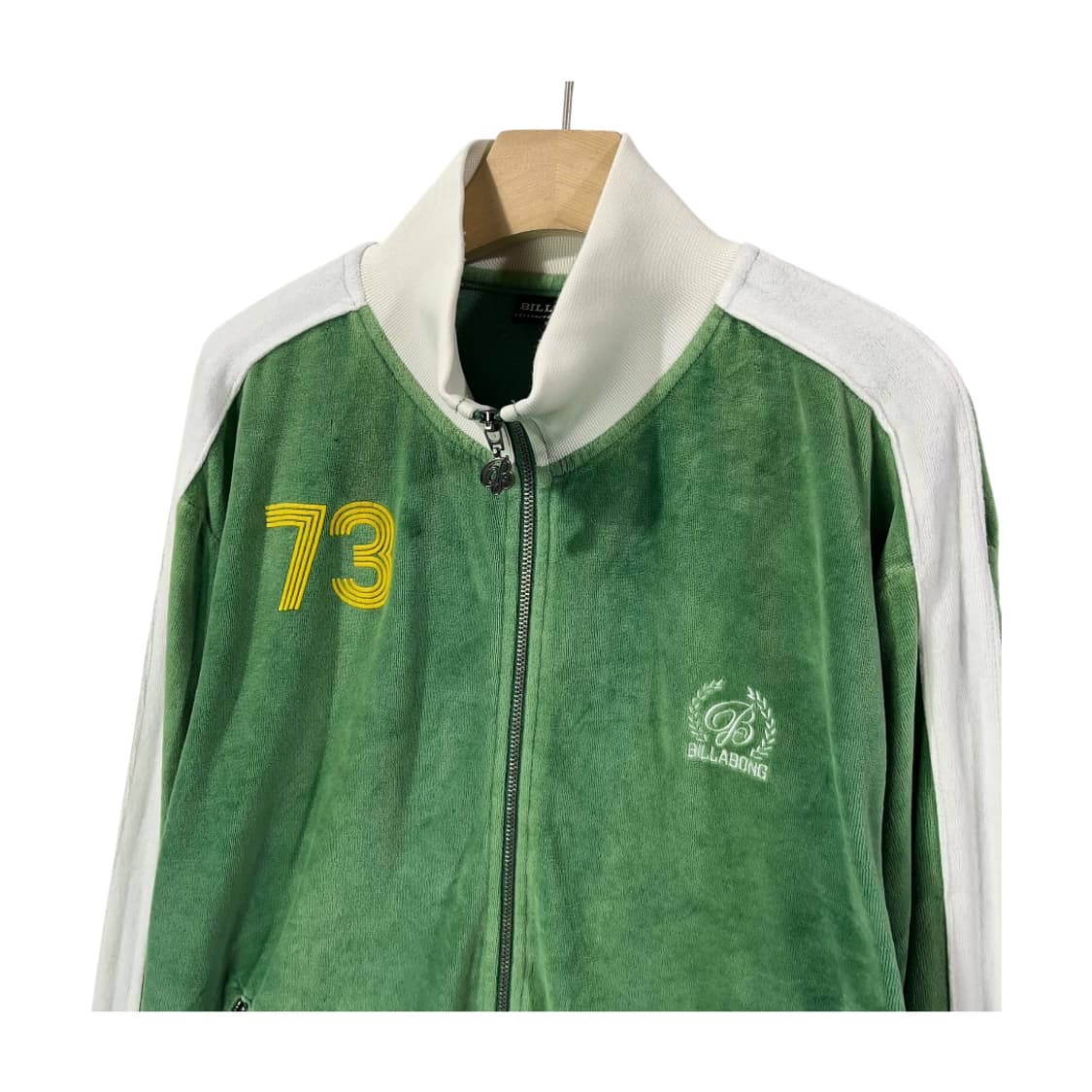 [Billabong] 90s 빌라봉 73 로고 벨벳 배색 트랙 집업자켓 상품이미지3
