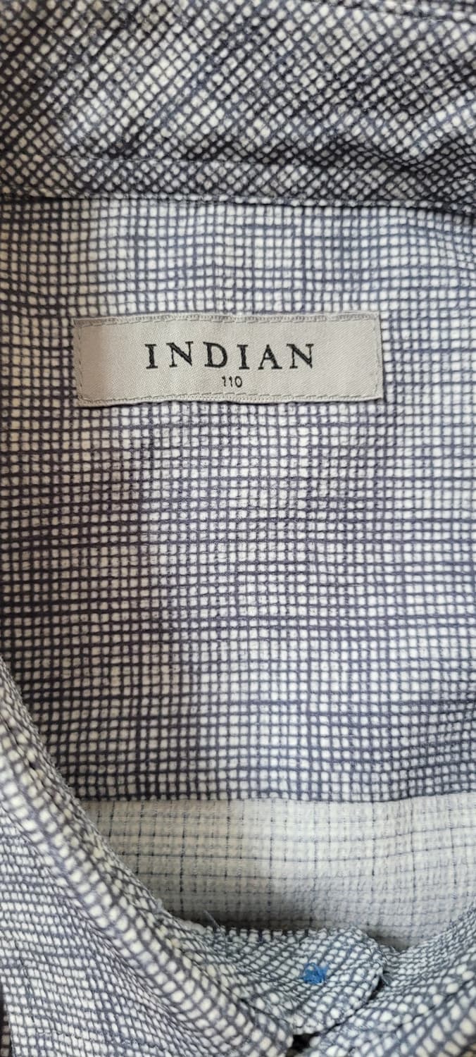 (남성110사이즈)인디안 체크 반팔 셔츠(구김없는소재) 상품이미지7