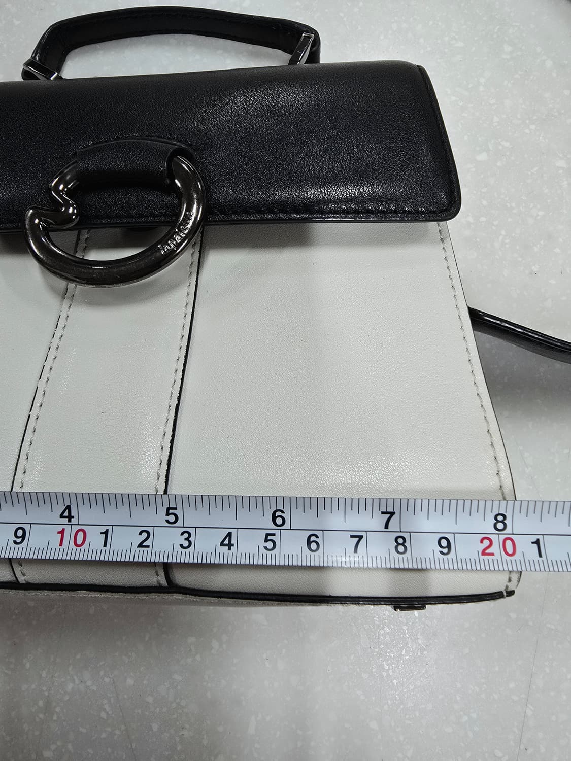 라빠레뜨 깐느로제 미니 토트백 블랙/화이트 상품이미지7