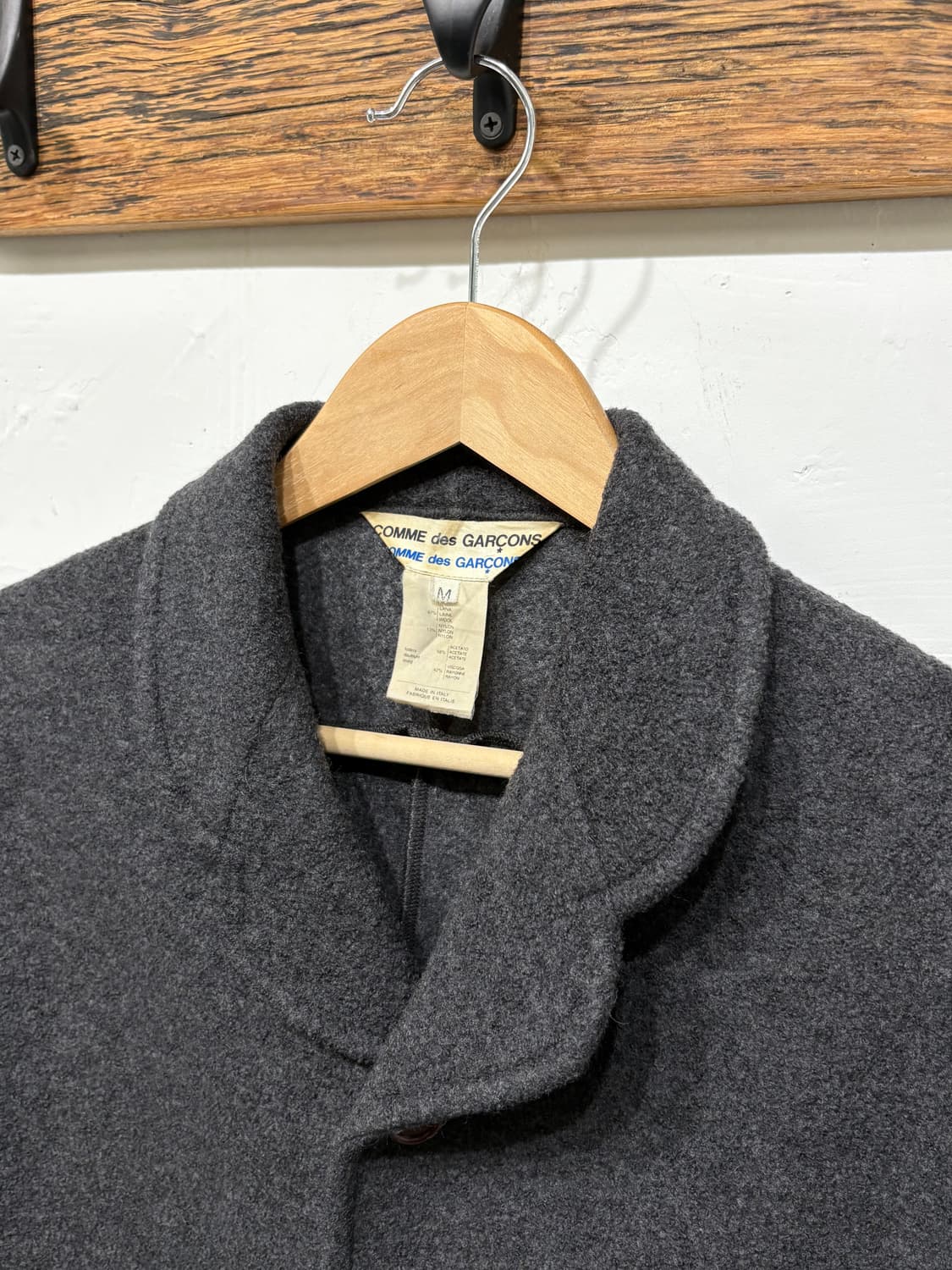 Comme des Garcons 꼼데가르송 그레이 하프 코트 상품이미지2