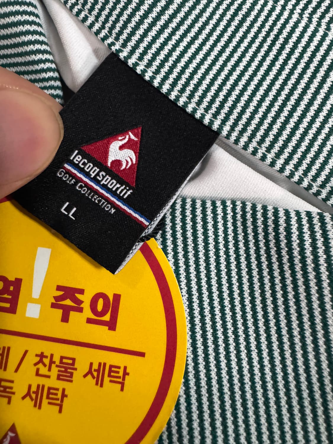 <새상품> 원가13만원!! 르꼬끄 골프 기능성 긴팔 배색 셔츠 L 상품이미지4