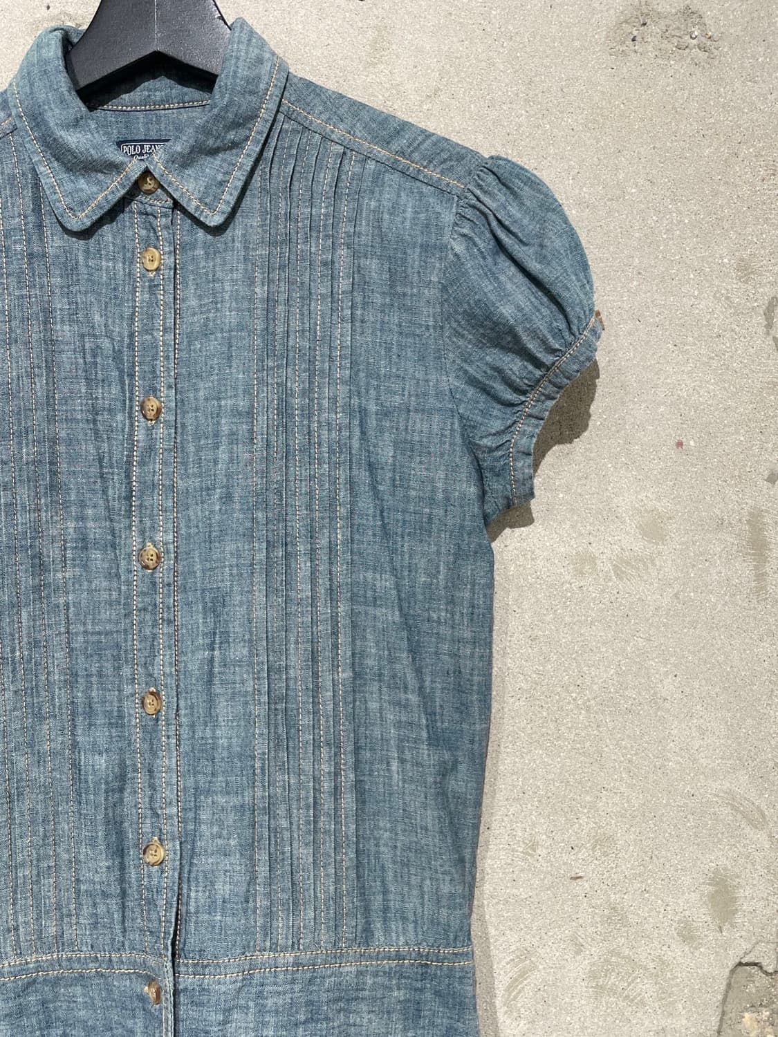 폴로 진스 연청 버튼 데님 오버롤 상품이미지3