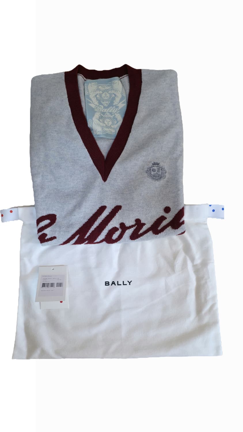 (48)(새제품)BALLY 캐시미어 베스트 상품이미지4