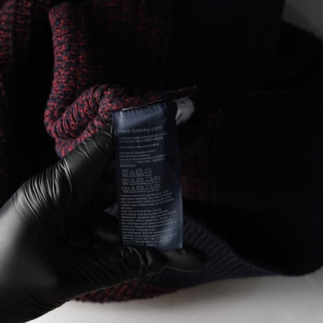 타미힐피거 버건디 믹스 하프넥 니트 S 상품이미지7