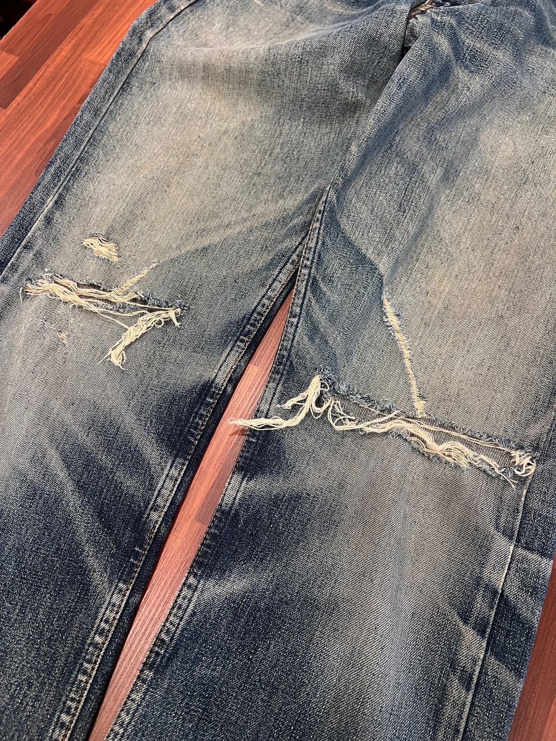 90s Levis 리바이스 505 디스트로이드 데님 팬츠 (Japan) 상품이미지7