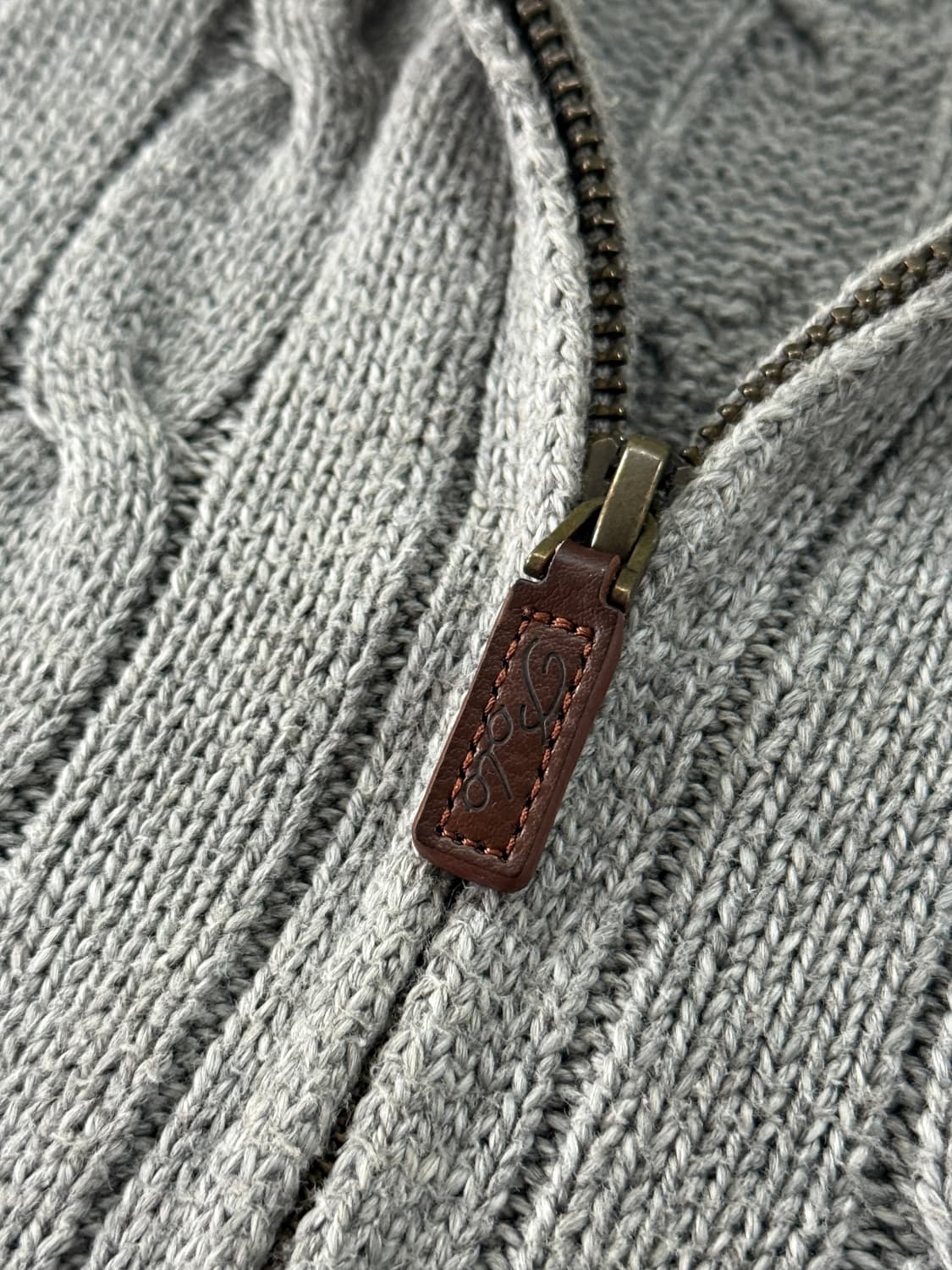 폴로 랄프로렌 오버사이즈 신형 코튼 꽈배기 하프집 니트 상품이미지5