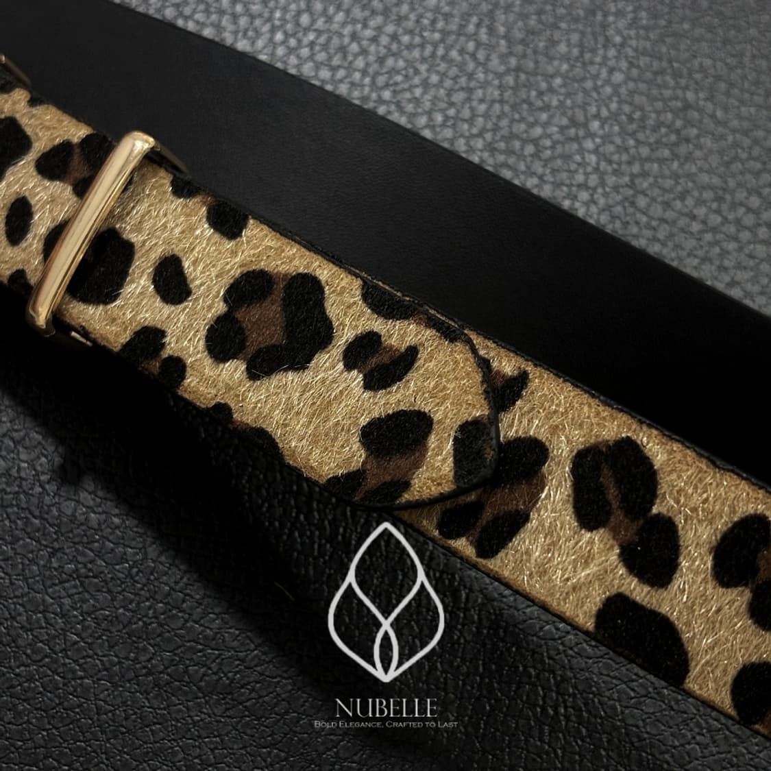 🌗 Leopard hair belt / 호피 레오파드 골드바 벨트 상품이미지6