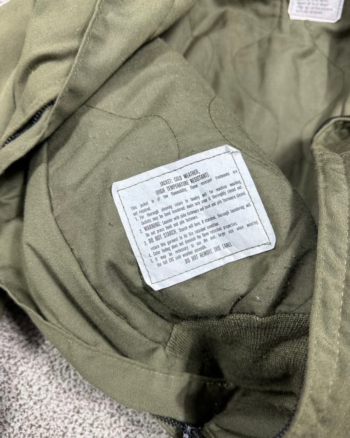 미군 86년 알파인더스트리 cvc탱커자켓 민트급 상품이미지5