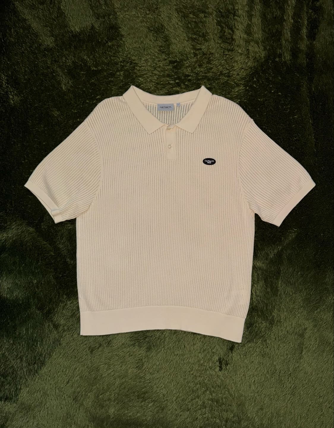 [L] 칼하트 WIP S/S 켄웨이 니트 폴로 티셔츠 화이트 상품이미지1