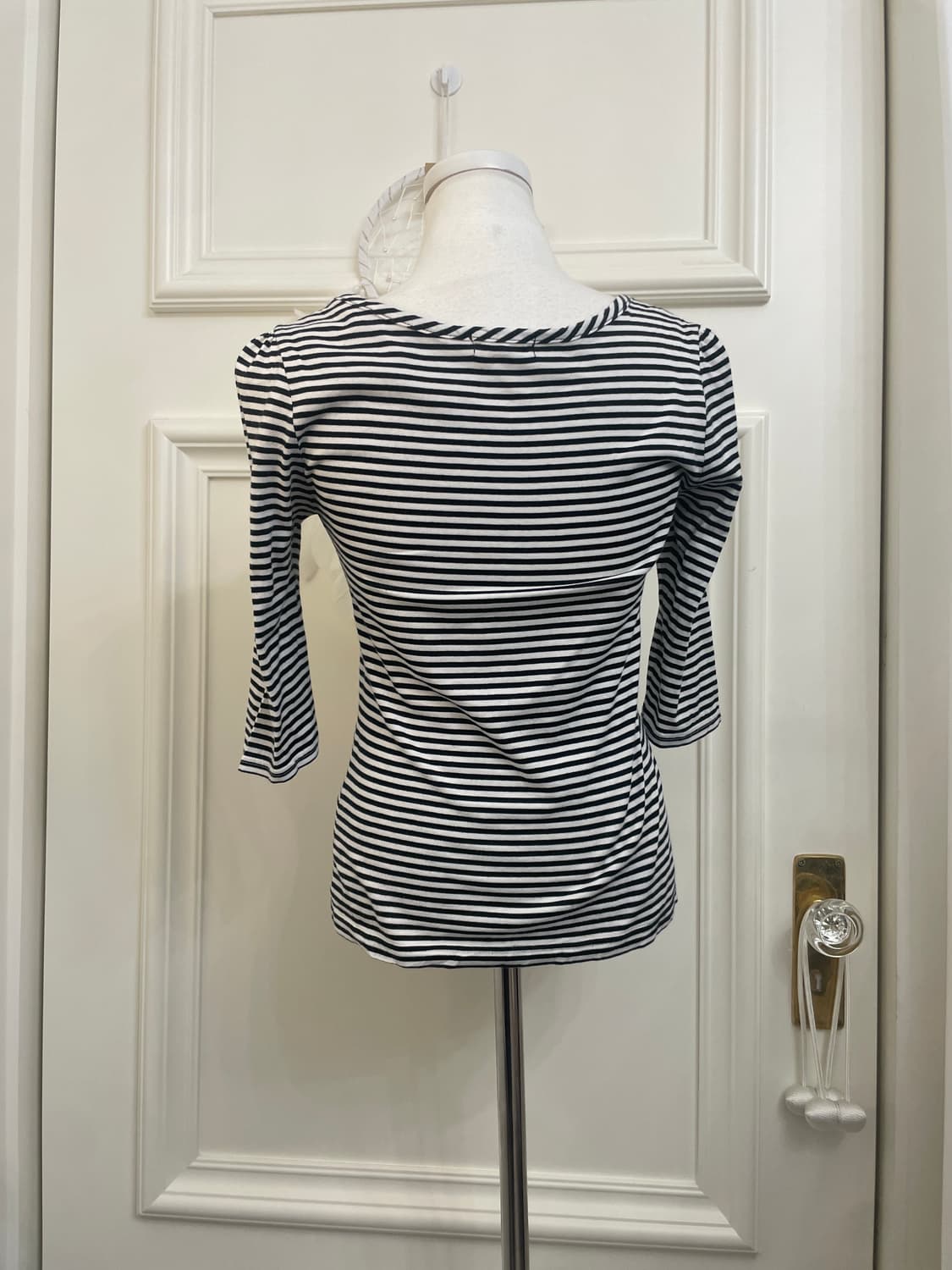 black crystal button cardigan&stripe gol 상품이미지9
