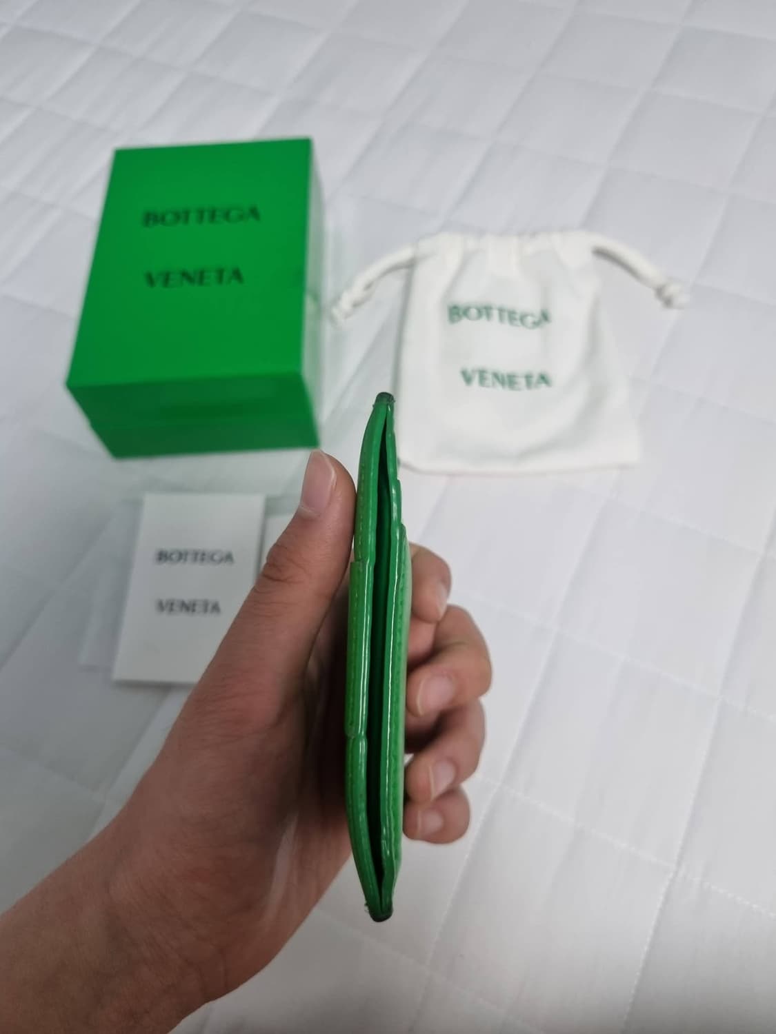 보테가베네타 카세트 카드지갑 그린 상품이미지4