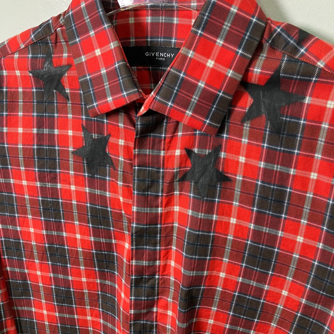 지방시 레드 스타 체크 셔츠 상품이미지4