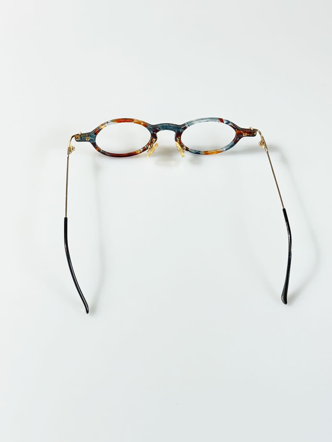90s 피에르 발망 패턴 오벌 뿔테 프레임 빈티지 안경 상품이미지5