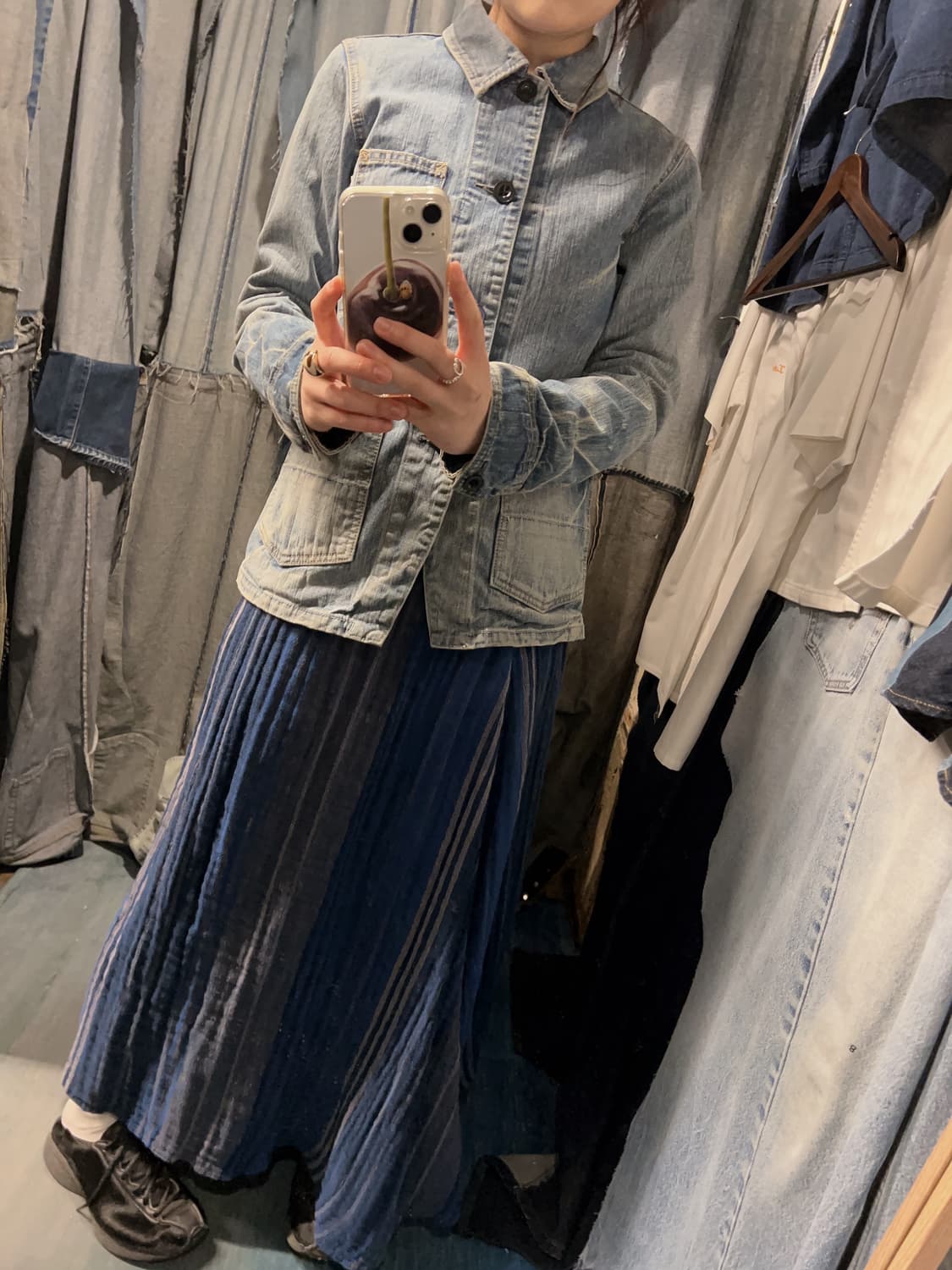 44-55) D.M.G Faded Denim Coverall Jacket 상품이미지1