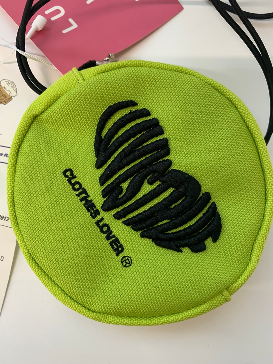 LUV IS TRUE STRING BAG GREEN 상품이미지1