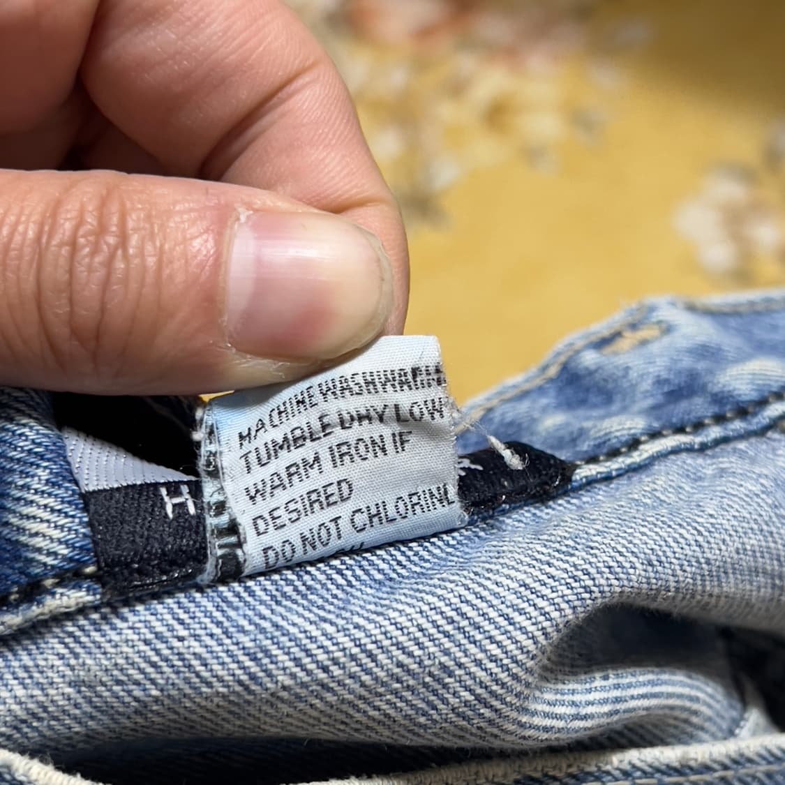 90s 타미힐피거 빅패치 카펜터 데님 쇼츠 상품이미지9