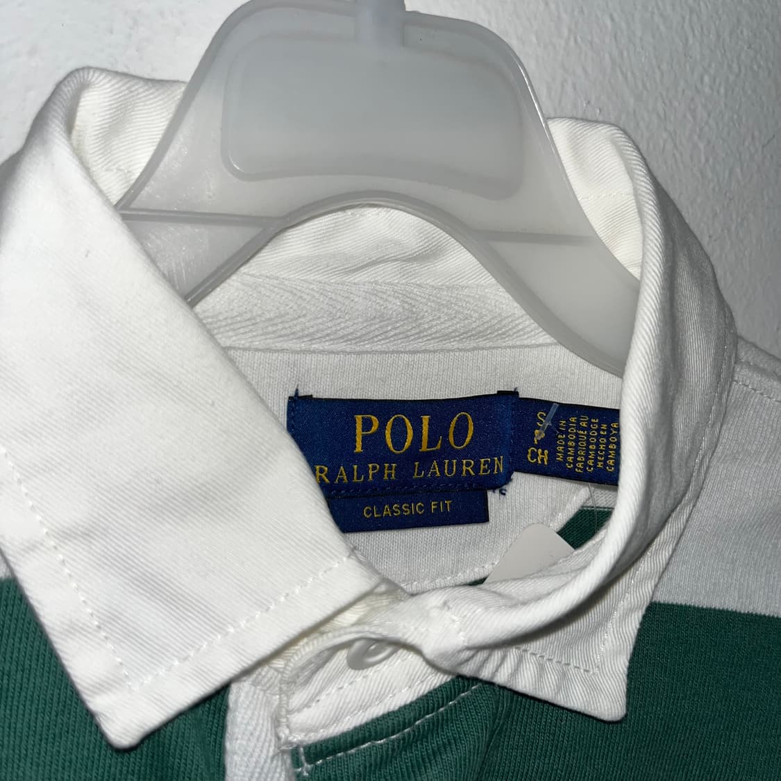 Polo Green Stripe Collar T-Shirt 상품이미지6