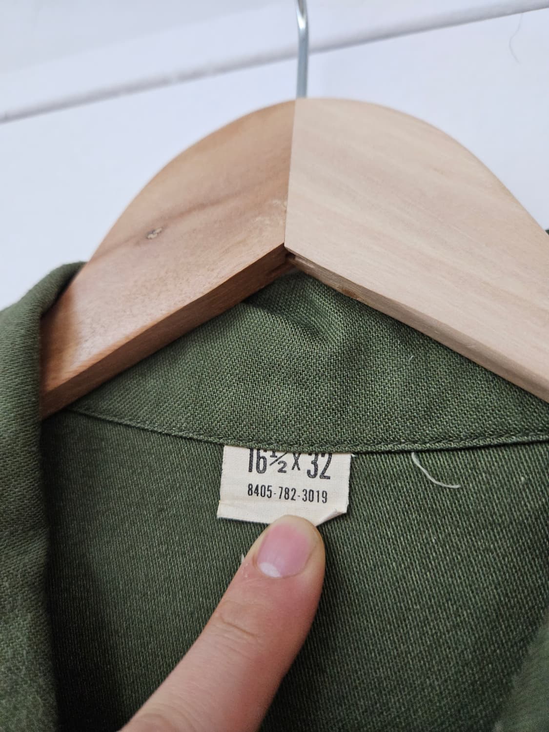 1970's Og107 백사틴 셔츠 16.5 민트급 상품이미지4