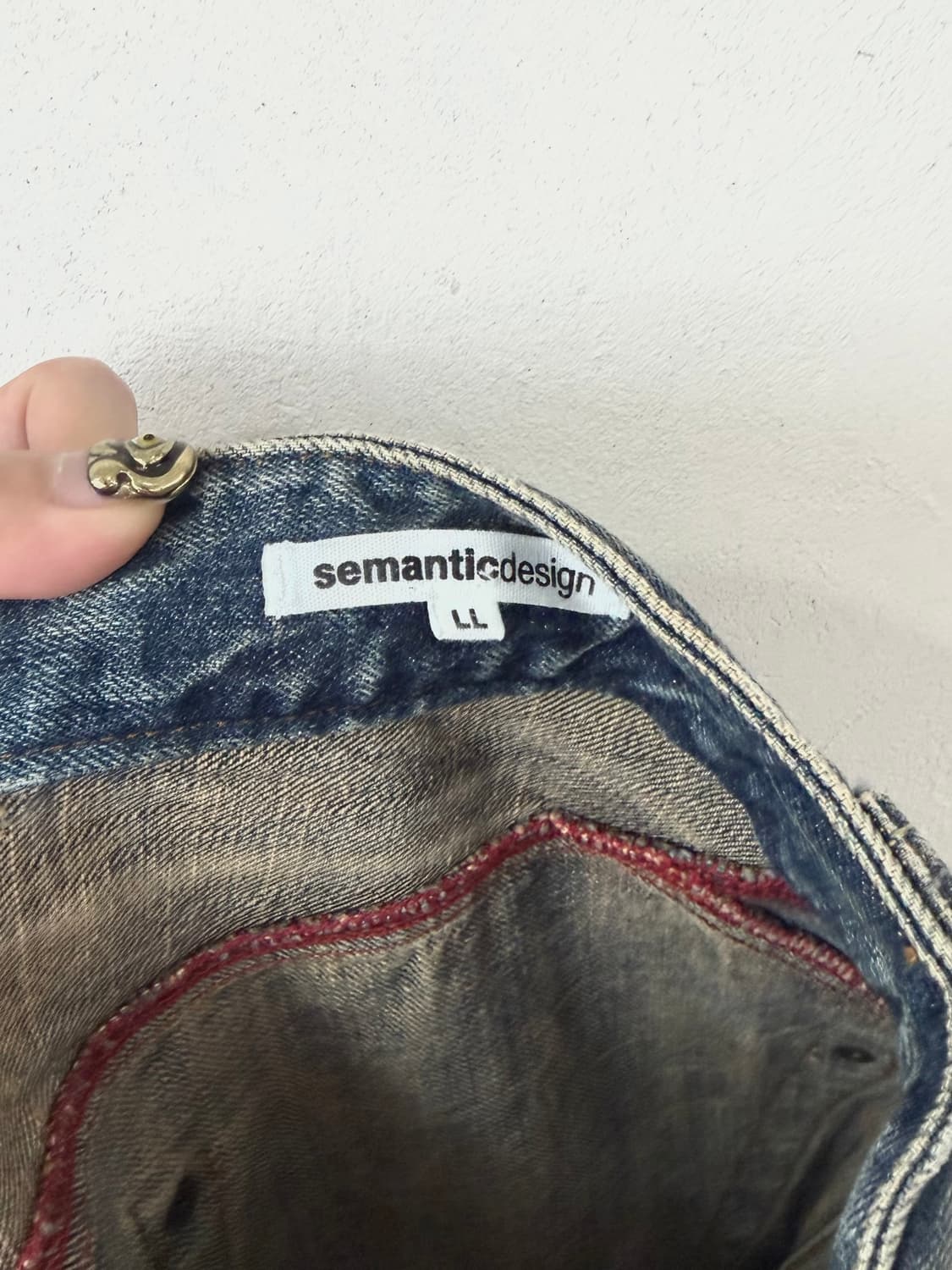 semanticdesign 워시드 부츠컷 진 (XL) 상품이미지5