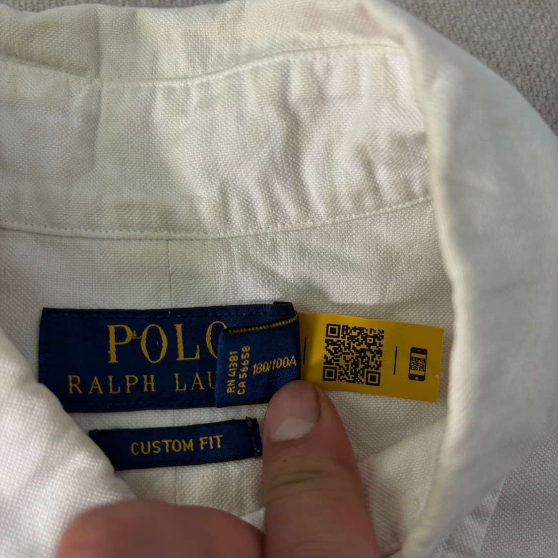 105 폴로랄프로렌 신형라벨 코튼 화이트 셔츠  상품이미지4