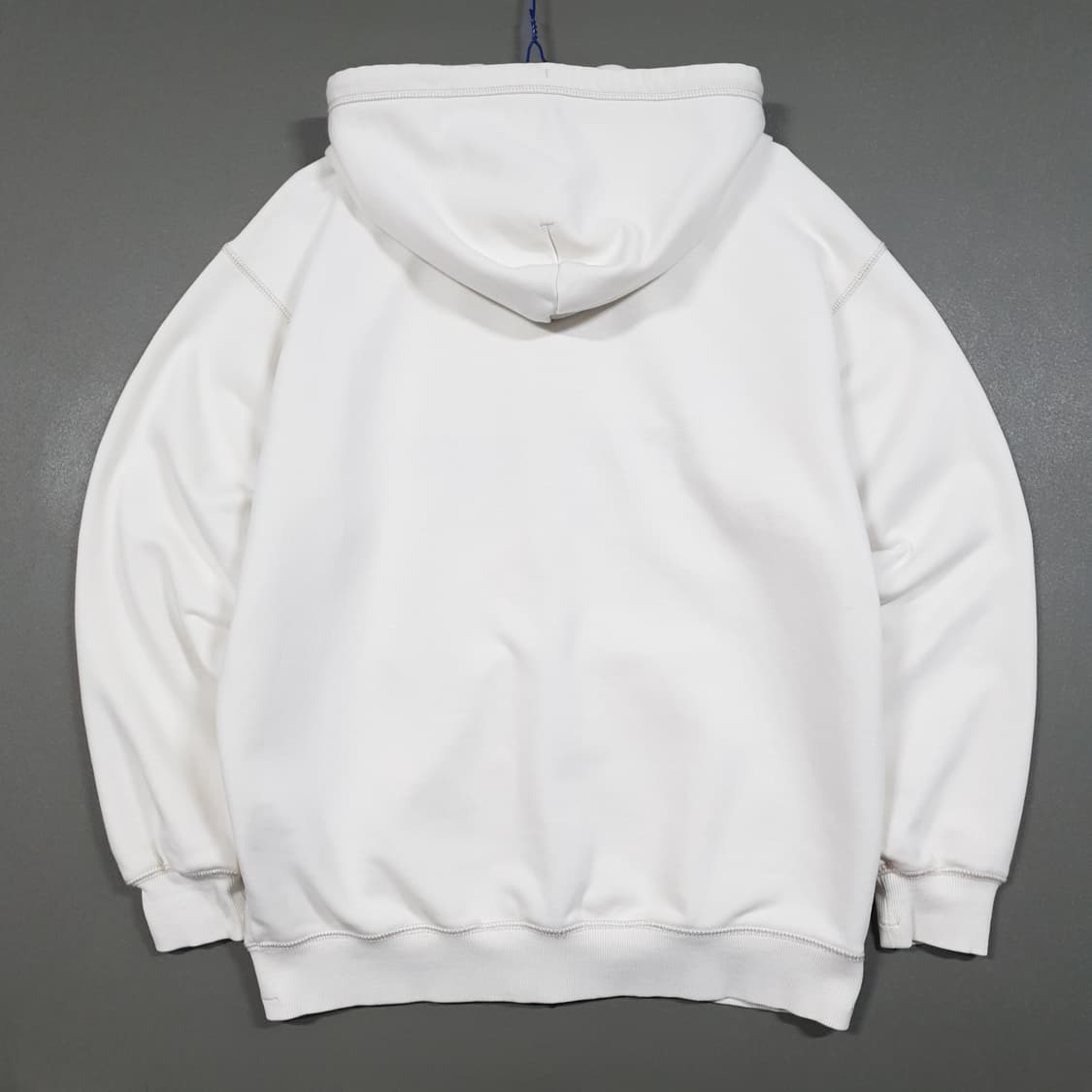 실측 XL) 후아유 신형 22FW 시그니처 빅로고 후드집업 자켓 화이트 상품이미지9