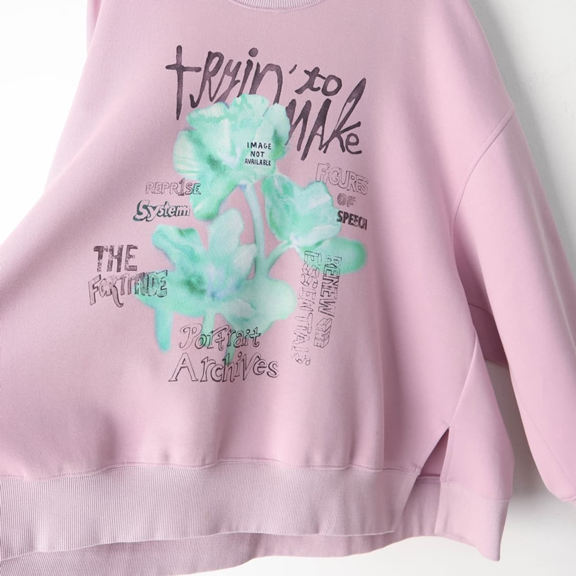 66/시스템 오버사이즈 프린트 스웻셔츠 상품이미지5