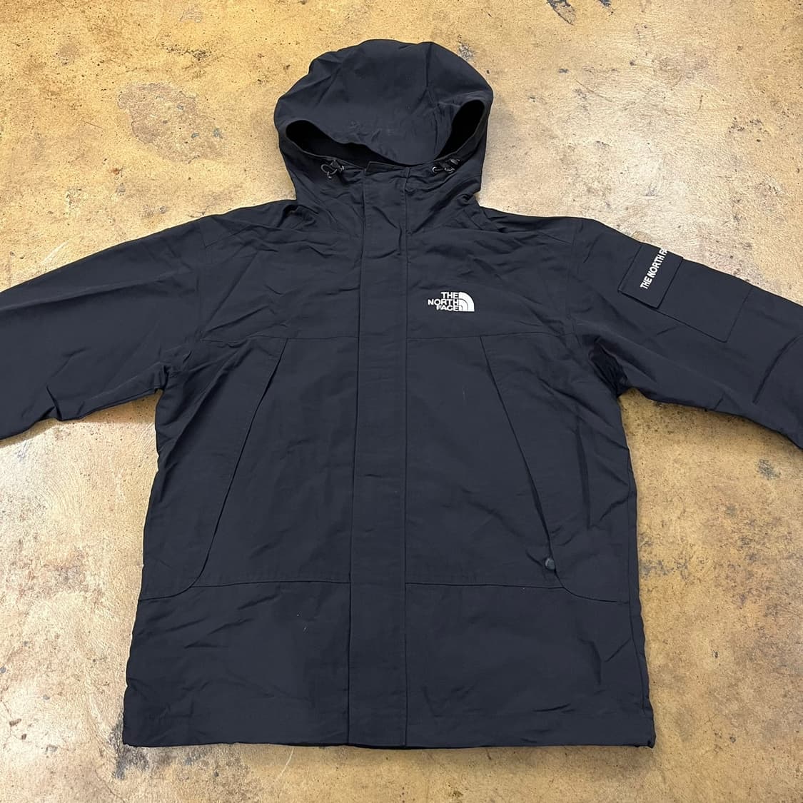 [정품/90] 노스페이스 블랙 바람막이 후드 자켓 b16 상품이미지3