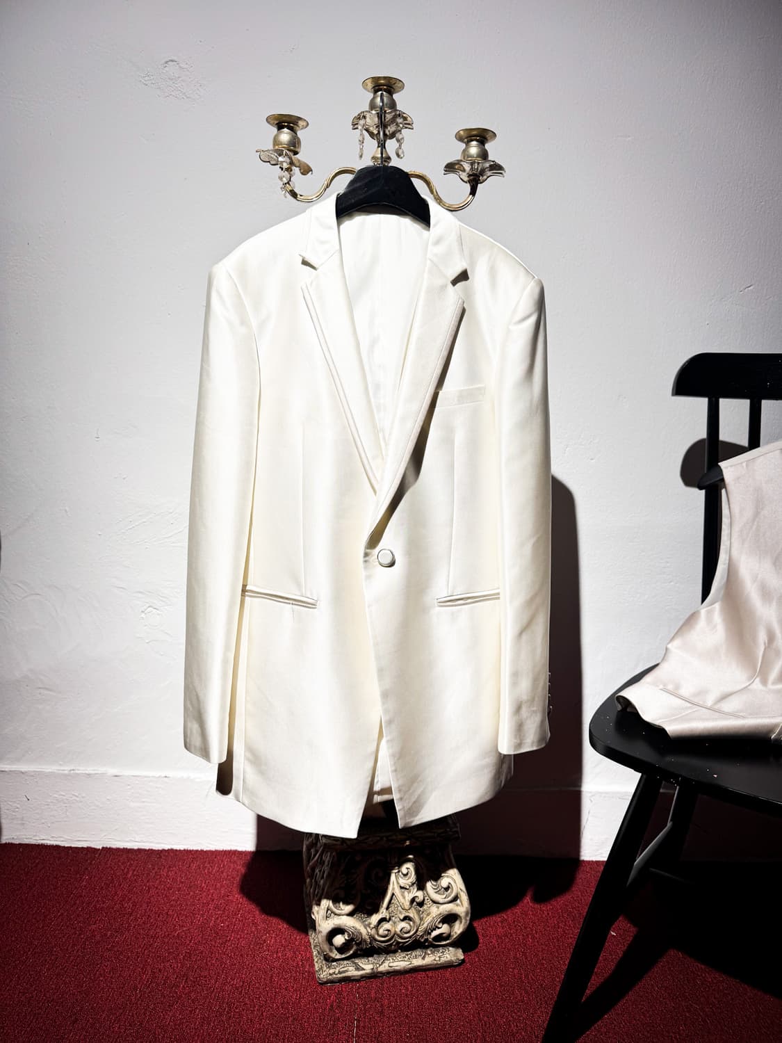 White Smoking Jacket & Vest 2p 상품이미지2