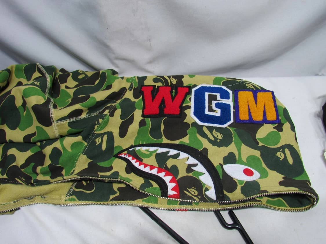 베이프 1st 카모 샤크 후드집업 녹계 상품이미지8