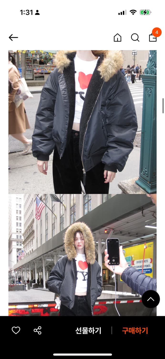 [로우클래식] HOODED BOMBER JACKET_CHARCOAL 상품이미지3