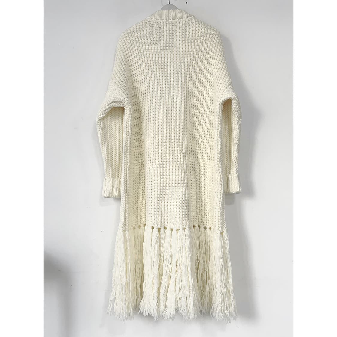 블루마린 프린지 울 니트 가디건 상품이미지6