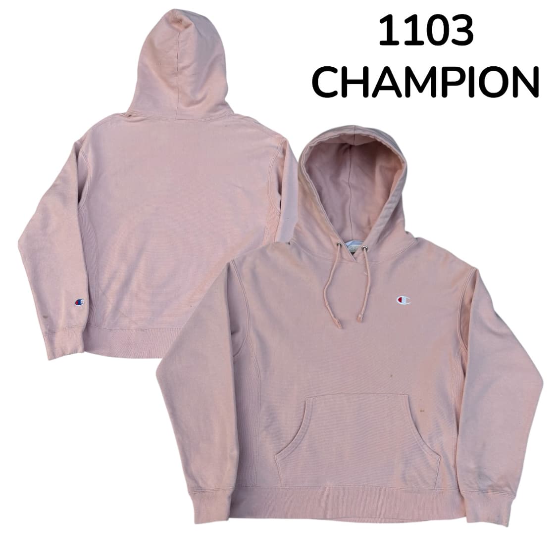 챔피온 리버스위브 핑크 오버핏 후드티 L 상품이미지1