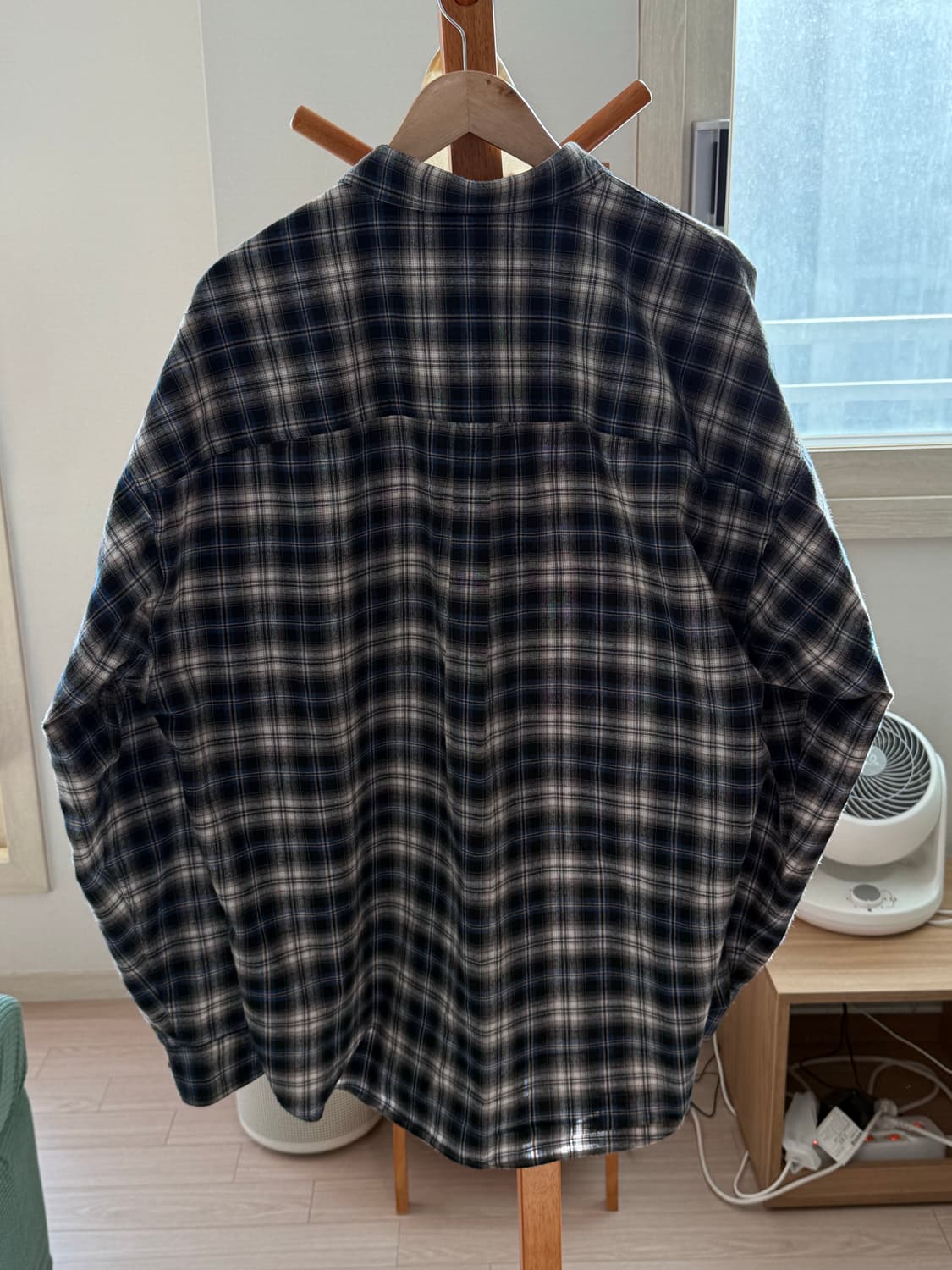 듀테로 빈티지 체크 셔츠 버전2 블랙 블루 L 상품이미지2