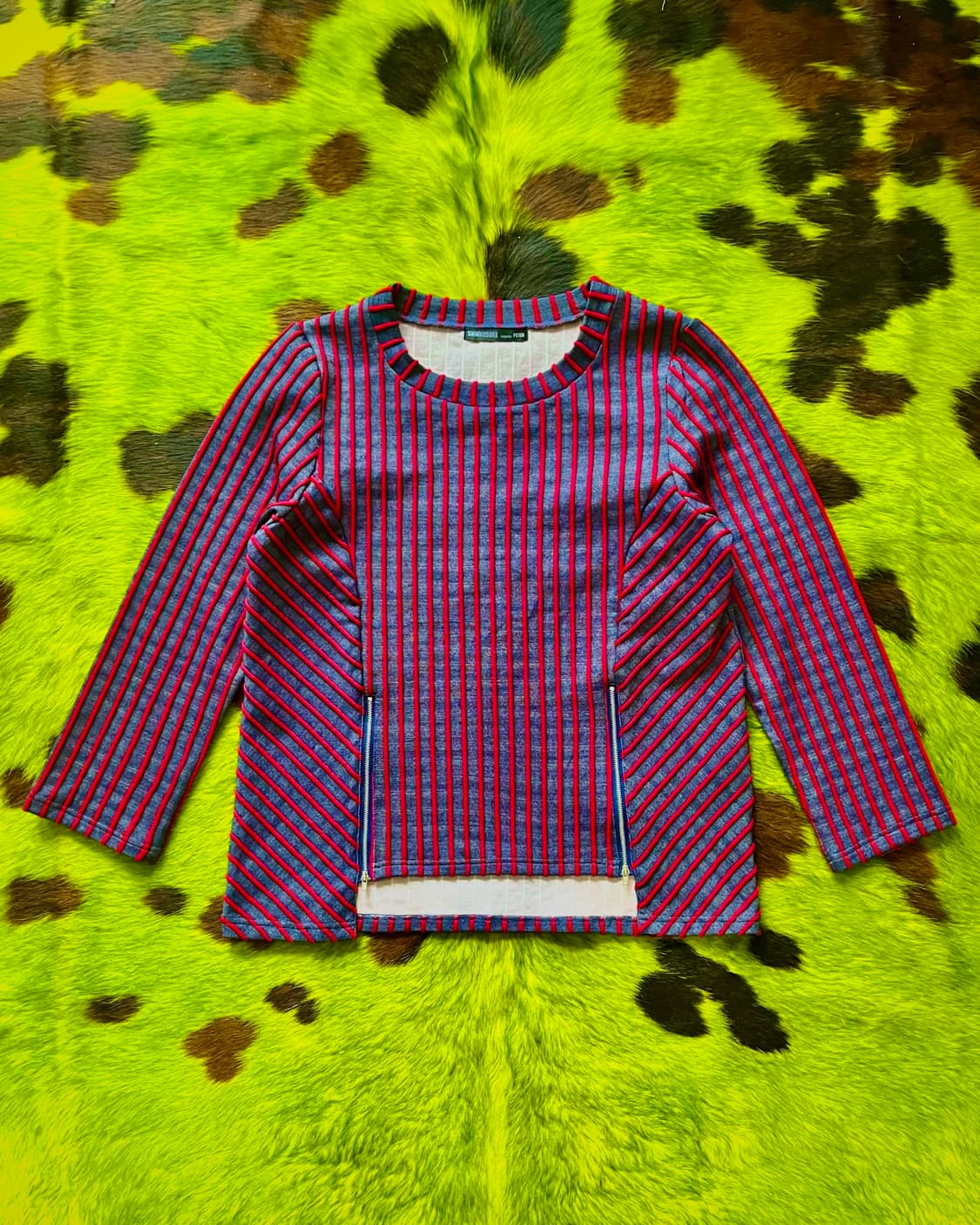SHINNOSUKE by PETER 3D Stripe Denim Top 상품이미지3