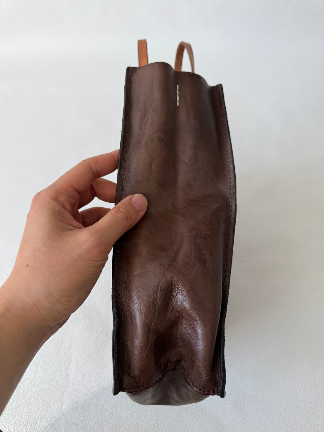 Pre owned 레더 토트 숄더백 상품이미지5