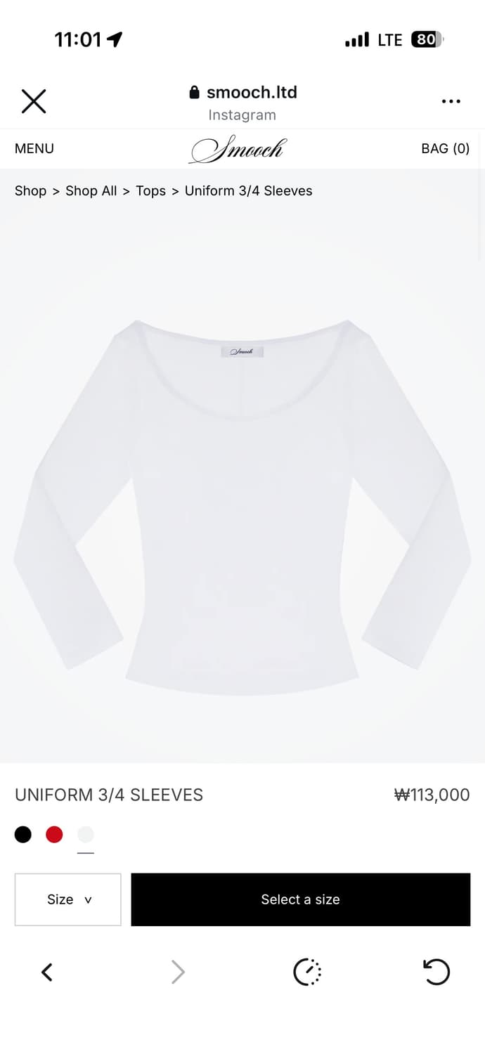 smooch 긴팔티 S 상품이미지1