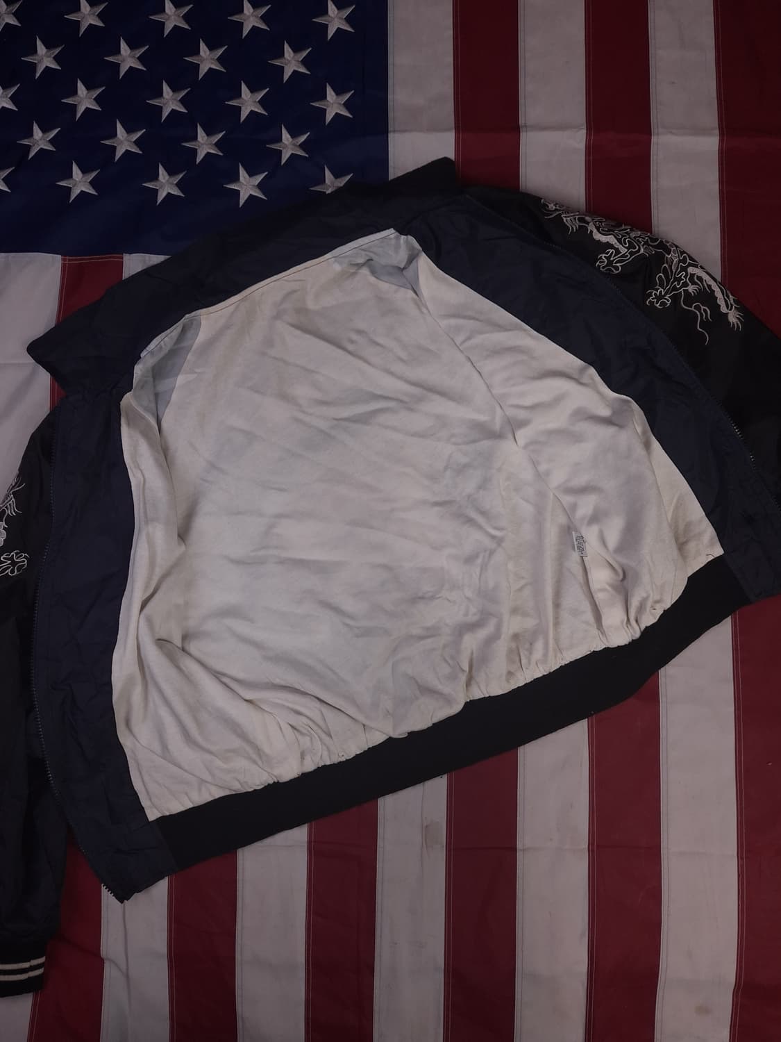 JPN 빈티지 드래곤 자수 바람막이 자켓 상품이미지5