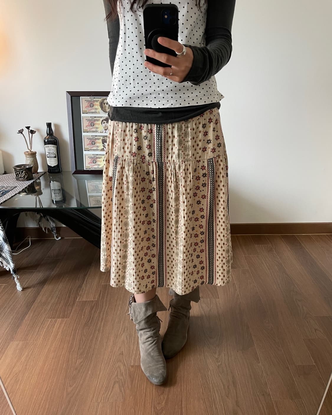 ethnic patterned skirt 상품이미지2