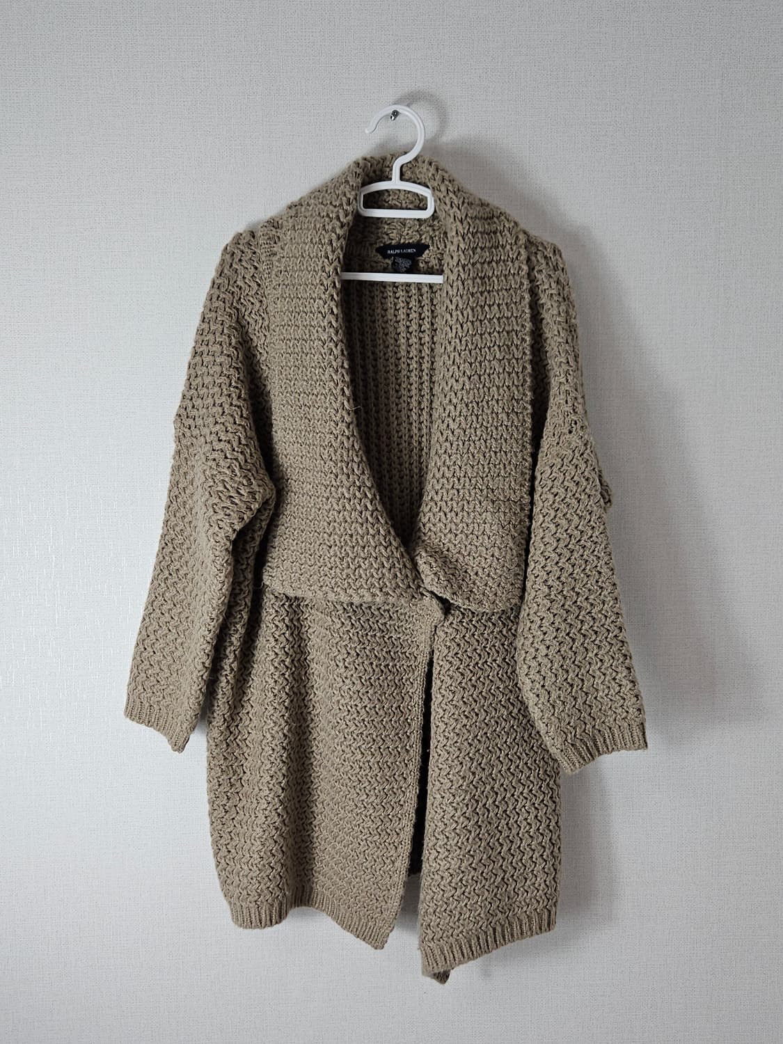 폴로 랄프로렌 숄카라 케이블 코트 가디건 니트 헤비 L 상품이미지1