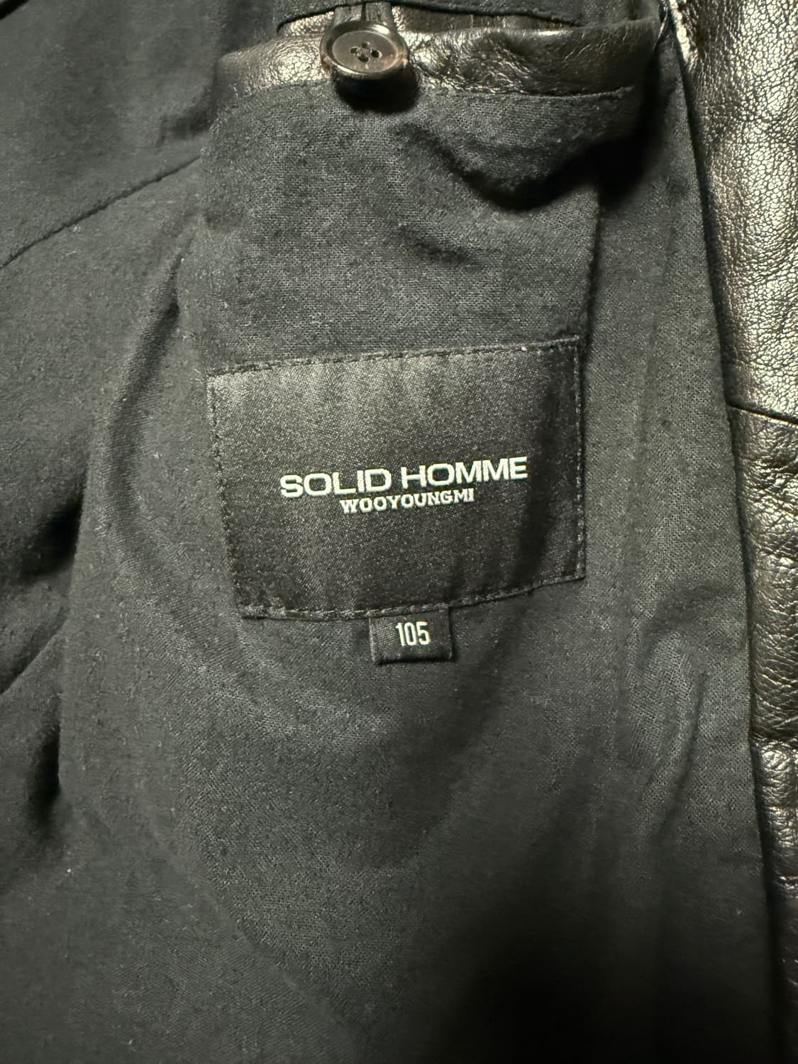 솔리드옴므 우영미 12fw 램스킨 바이커 레더자켓 상품이미지5