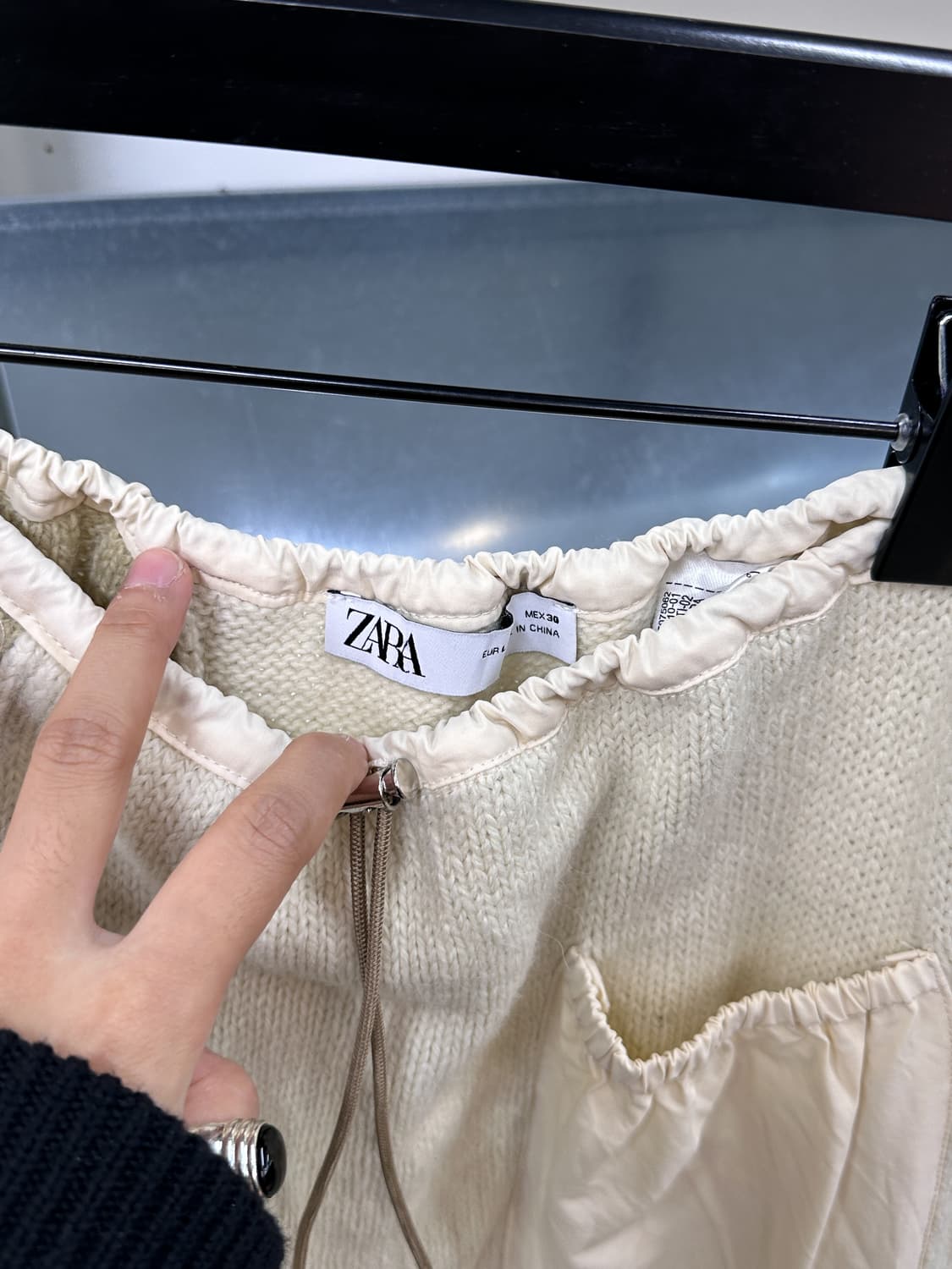 zara knit patchwork maxi skirt 상품이미지6