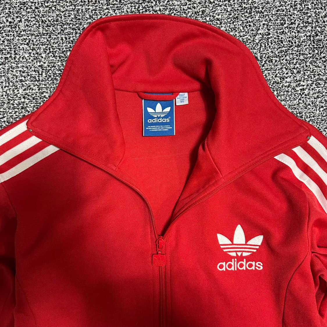 (95) 아디다스 삼선 유로파 져지 트랙탑 레드 상품이미지2