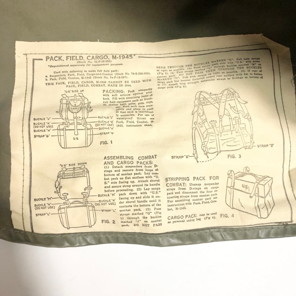 US 밀리터리 40‘s 필드 카고백  상품이미지9