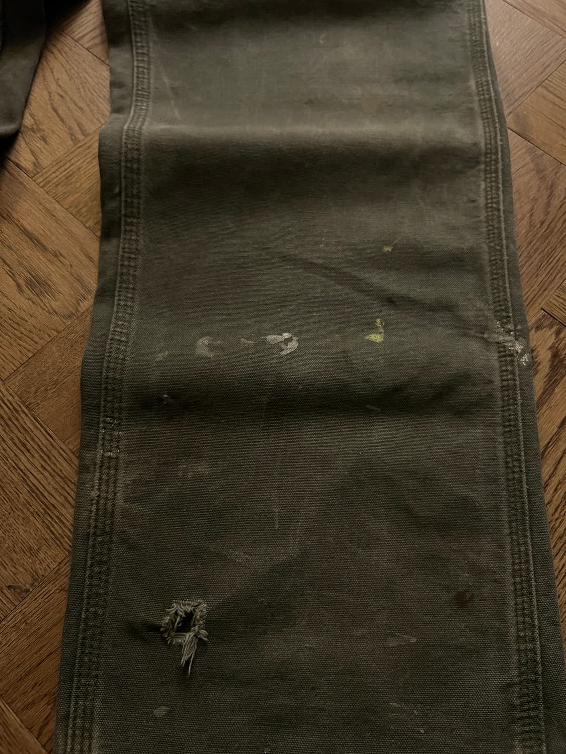 [31]칼하트 USA 빈티지 페인팅 모스그린 카펜터 워크 팬츠 M6 상품이미지5